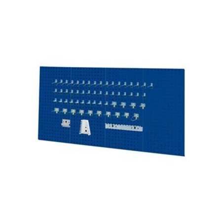 KENNEDY Kennedy Manufacturing-VTC Series-50004BL-4 Panel Sq. Hole Toolboard Set w/60-Pc Hooks- Classic Blue 50004BL